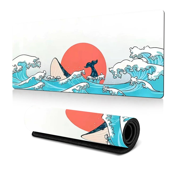 Big Wave Gaming Mouse Pad Non-Slip Rubber Desk Mat, 400x900x3mm