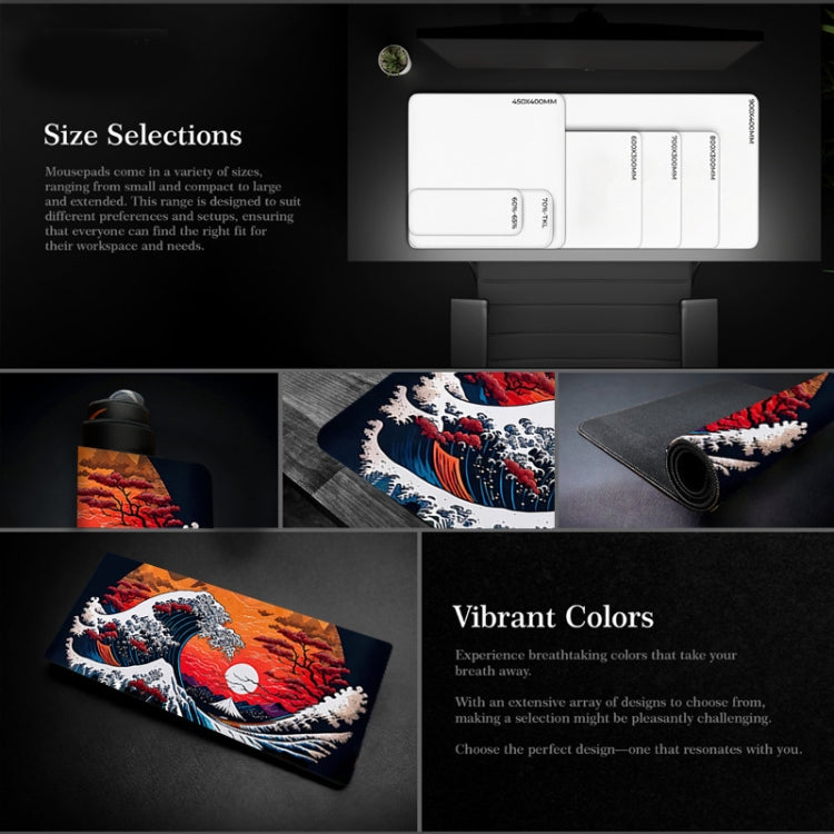 Big Wave Gaming Mouse Pad Non-Slip Rubber Desk Mat