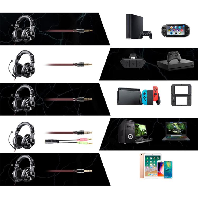 OneOdio A71M Headset Wired DJ Disc Monitor Headphones With Mic Computer Headphone