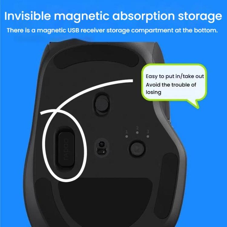 Rapoo MT560 3-Mode Wireless Bluetooth Mouse Ergonomic Desktop Laptop Mouse