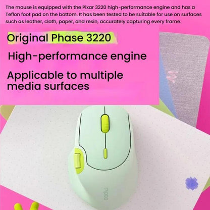 Rapoo MT560 3-Mode Wireless Bluetooth Mouse Ergonomic Desktop Laptop Mouse