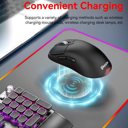Tri-Mode Wireless Gaming Mouse 24000 DPI, 6 RGB Lighting Modes, Rechargeable, Macro Programmable