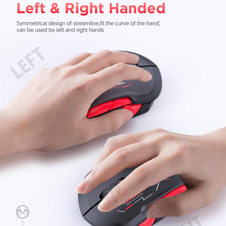 MKESPN W12 Tri-Mode 5-Channel Gaming Mouse 10-Key 10000 DPI Ambidextrous Design RGB Macro Mouse