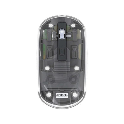 IMICE T400 4 Keys 1600DPI Dual-Mode Mouse Transparent Bluetooth Charging Wireless Silent Mice