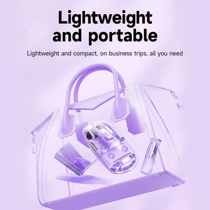 IMICE T400 4 Keys 1600DPI Dual-Mode Mouse Transparent Bluetooth Charging Wireless Silent Mice