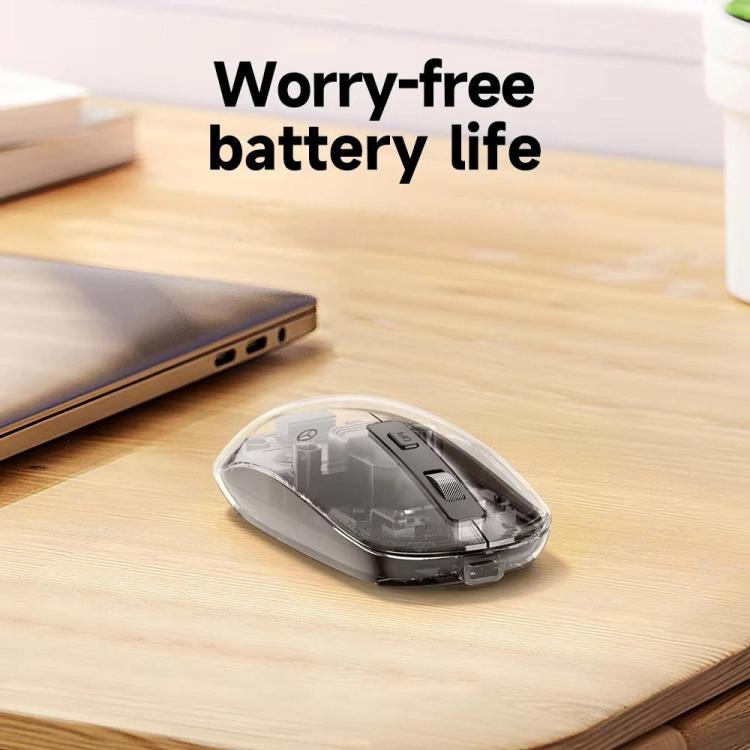IMICE T400 4 Keys 1600DPI Dual-Mode Mouse Transparent Bluetooth Charging Wireless Silent Mice