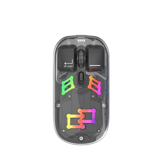 IMICE T300 4 Keys 1600DPI RGB Luminous Mouse Bluetooth Dual Mode Charging Wireless Silent Mouse With Magnetic Back Cover