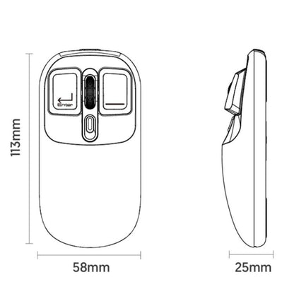 IMICE T300 4 Keys 1600DPI RGB Luminous Mouse Bluetooth Dual Mode Charging Wireless Silent Mouse With Magnetic Back Cover