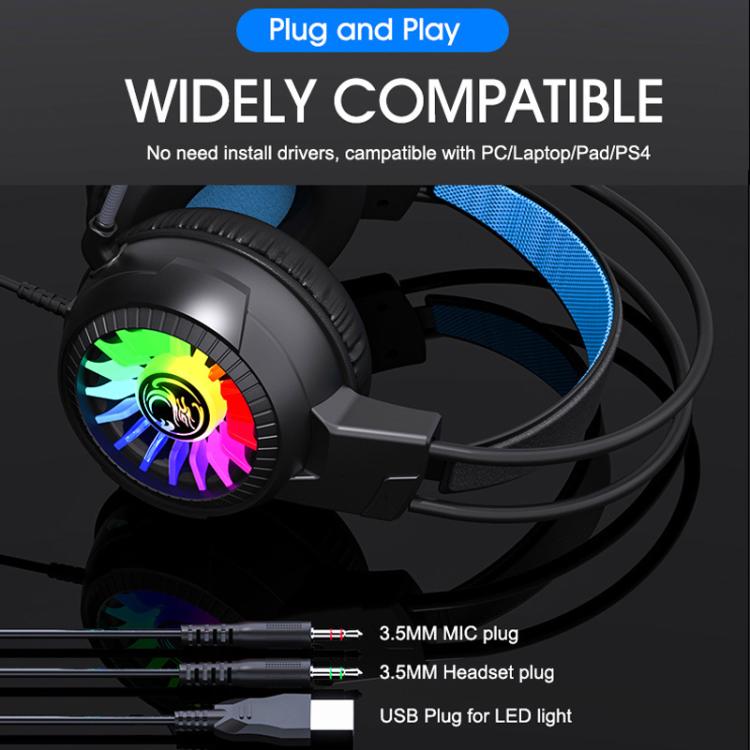 Glowing Headphones Computer Esports Wired Gaming Headset With Microphone, iMICE HD-490 Colorful Light 3.5mm, iMICE HD-490 RGB Light 7.1mm