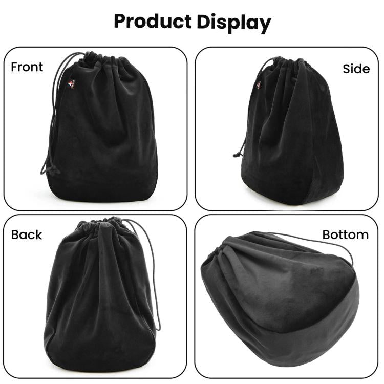 Universal Headphone Storage Case Dustproof Drawstring Bag With Ultra-Soft Short Plush