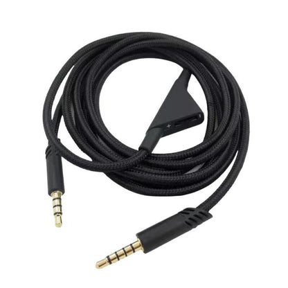 For Logitech Astro A10 / A40 / A30 2m Gaming Headset Cable Braided Audio Cable, Black Button, Black White Button, Gray Black Button, Black Tuning, Blue Tuning, Gray Tuning, Red Black Square, Black Square