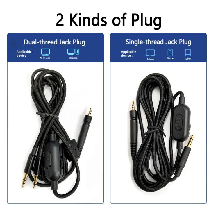2m Tuning Edition Headphone Cable For Sennheiser GAME ONE / GAME ZERO / PC 373D / GSP350 / GSP500 / GSP600