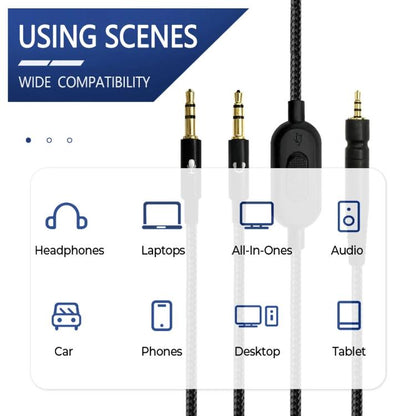 2m Tuning Edition Headphone Cable For Sennheiser GAME ONE / GAME ZERO / PC 373D / GSP350 / GSP500 / GSP600