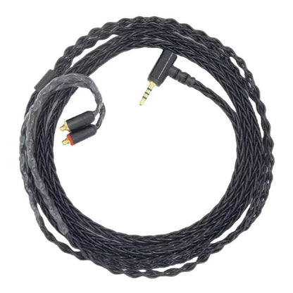 1.2m 8 Core Single Crystal Copper Silver Plated MMCX Headphone Upgrade Cable, For Shure SE215 / SE535 / SE846 / UE900