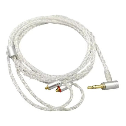 1.2m 8 Core Single Crystal Copper Silver Plated MMCX Headphone Upgrade Cable, For Shure SE215 / SE535 / SE846 / UE900