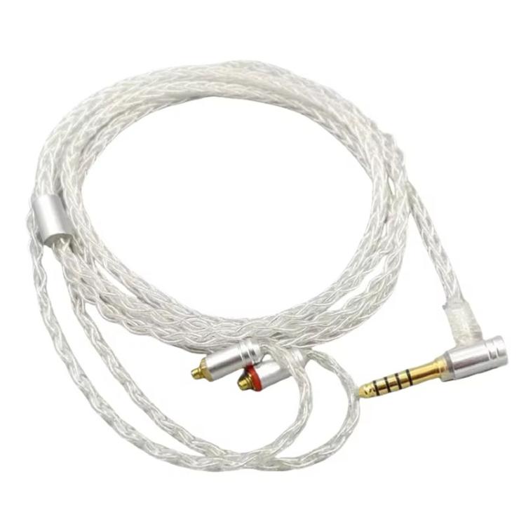 1.2m 8 Core Single Crystal Copper Silver Plated MMCX Headphone Upgrade Cable, For Shure SE215 / SE535 / SE846 / UE900