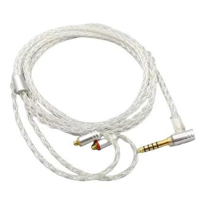 1.2m 8 Core Single Crystal Copper Silver Plated MMCX Headphone Upgrade Cable, For Shure SE215 / SE535 / SE846 / UE900