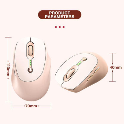 2400 DPI Wireless Mouse USB-C Rechargeable, Milk Tea Color Elegant Design with Battery Indicator, T-WOLF Q7 Single-Mode 2.4G, T-WOLF Q7 Dual-Mode 2.4G+Bluetooth