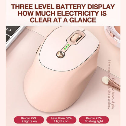 2400 DPI Wireless Mouse USB-C Rechargeable, Milk Tea Color Elegant Design with Battery Indicator, T-WOLF Q7 Single-Mode 2.4G, T-WOLF Q7 Dual-Mode 2.4G+Bluetooth