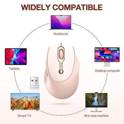 2400 DPI Wireless Mouse USB-C Rechargeable, Milk Tea Color Elegant Design with Battery Indicator, T-WOLF Q7 Single-Mode 2.4G, T-WOLF Q7 Dual-Mode 2.4G+Bluetooth