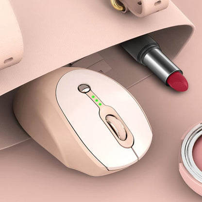 2400 DPI Wireless Mouse USB-C Rechargeable, Milk Tea Color Elegant Design with Battery Indicator, T-WOLF Q7 Single-Mode 2.4G, T-WOLF Q7 Dual-Mode 2.4G+Bluetooth