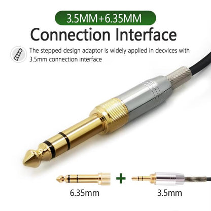 2.5mm To 3.5mm+6.35mm Plug 1.5m Spring-Loaded Headphone Cable,For Sennheiser HD6 / HD8 / HD7 / HD598
