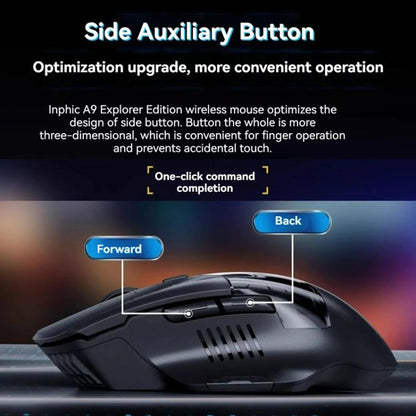 Inphic Bluetooth Wireless Mouse Office & Gaming LED Charging Mice