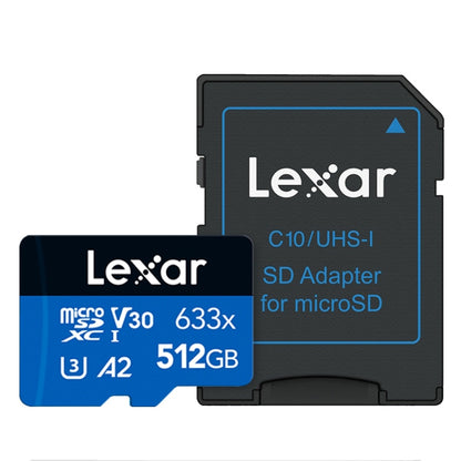 Lexar 633x 512GB High-speed Flash Memory Card Sports Camera Mobile Phone TF Car Driving Recorder Memory Card, 512GB