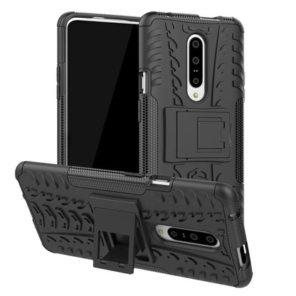 Tire Texture TPU+PC Shockproof Phone Case for OnePlus 7, with Holder