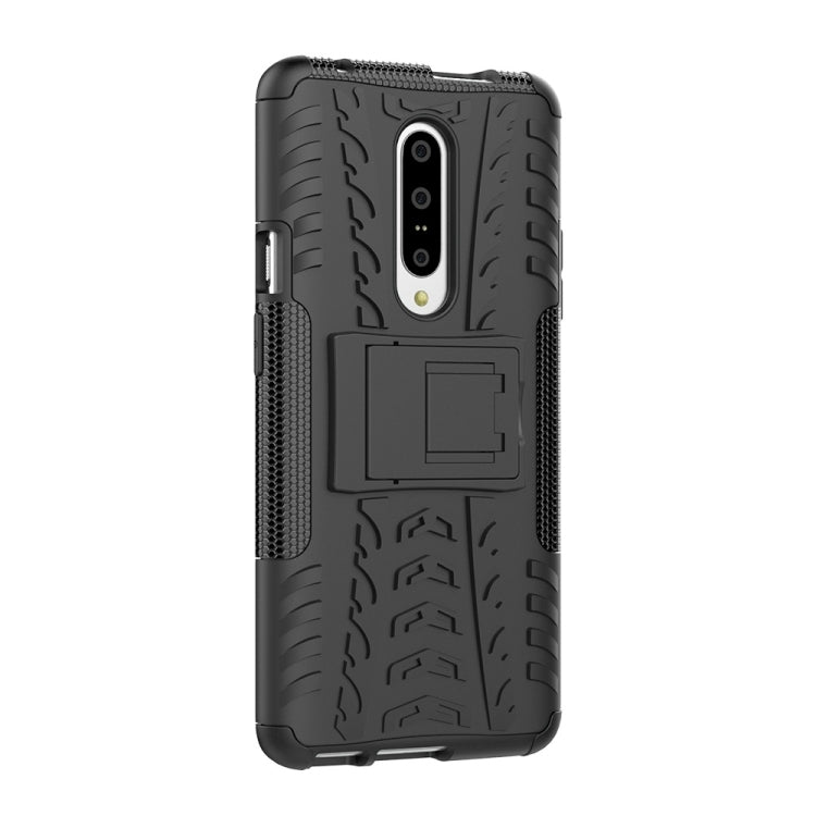 Tire Texture TPU+PC Shockproof Phone Case for OnePlus 7, with Holder