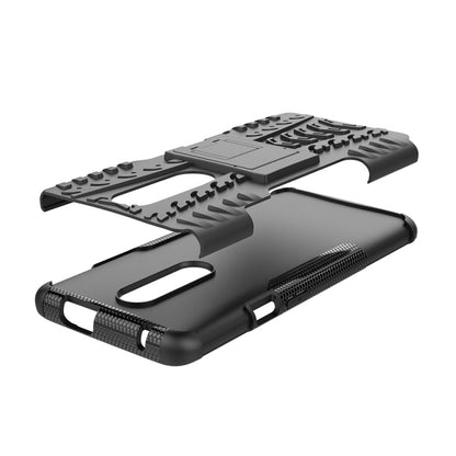 Tire Texture TPU+PC Shockproof Phone Case for OnePlus 7, with Holder