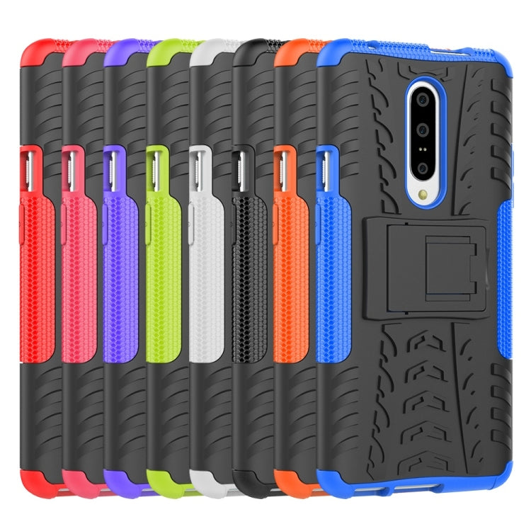 Tire Texture TPU+PC Shockproof Phone Case for OnePlus 7, with Holder