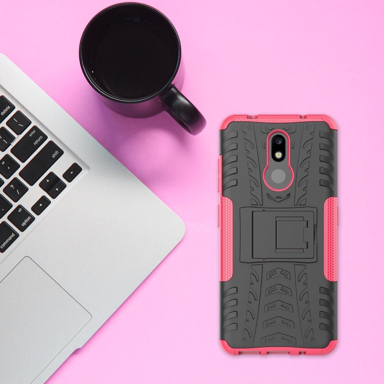 Tire Texture TPU+PC Shockproof Case for Nokia 3.2, with Holder