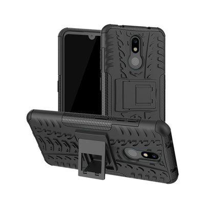 Tire Texture TPU+PC Shockproof Case for Nokia 4.2, with Holder