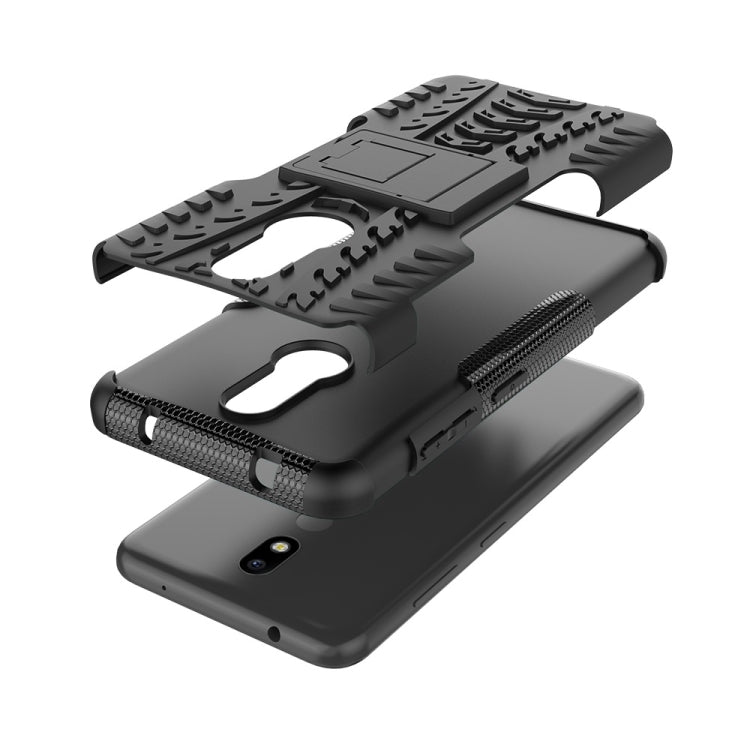 Tire Texture TPU+PC Shockproof Case for Nokia 4.2, with Holder