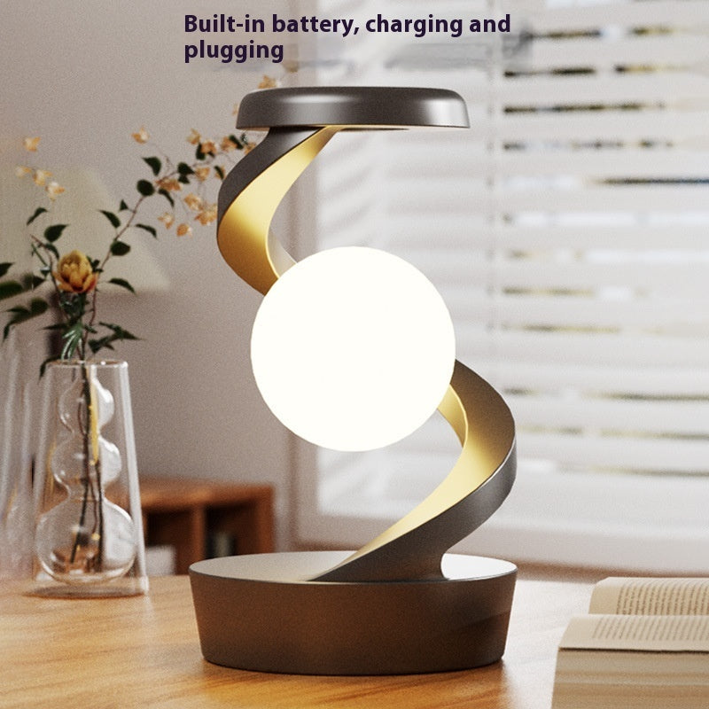 Rotating Moon Desk Lamp with Wireless Charging & Sensor Control