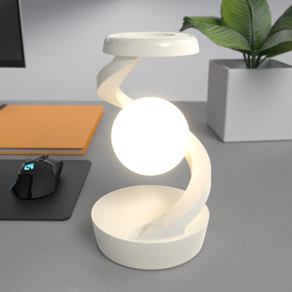 Rotating Moon Desk Lamp with Wireless Charging & Sensor Control