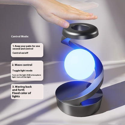 Rotating Moon Desk Lamp with Wireless Charging & Sensor Control